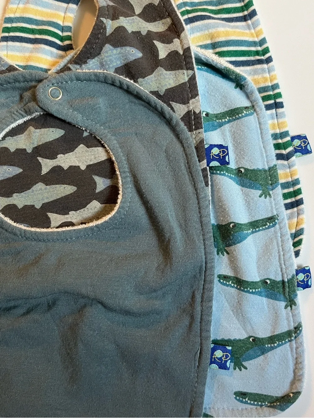 Kickee Pants 4 Bib Bundle, coordinating colors